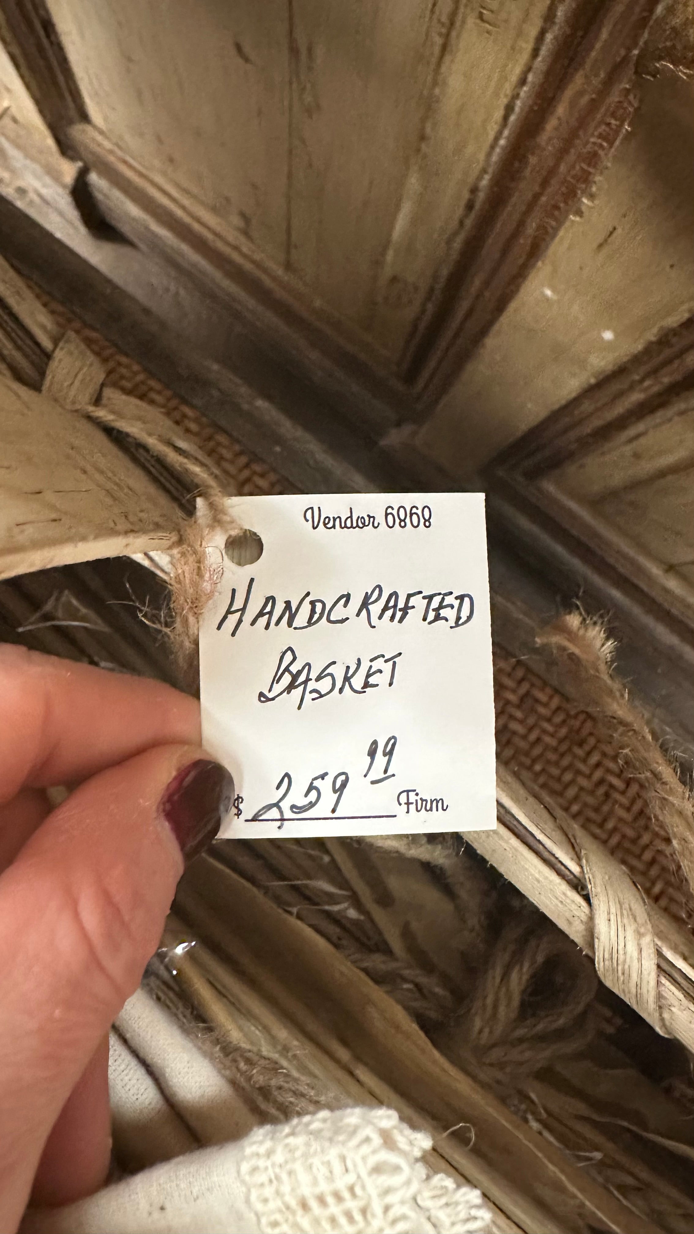 Handcrafted Extra Long Basket