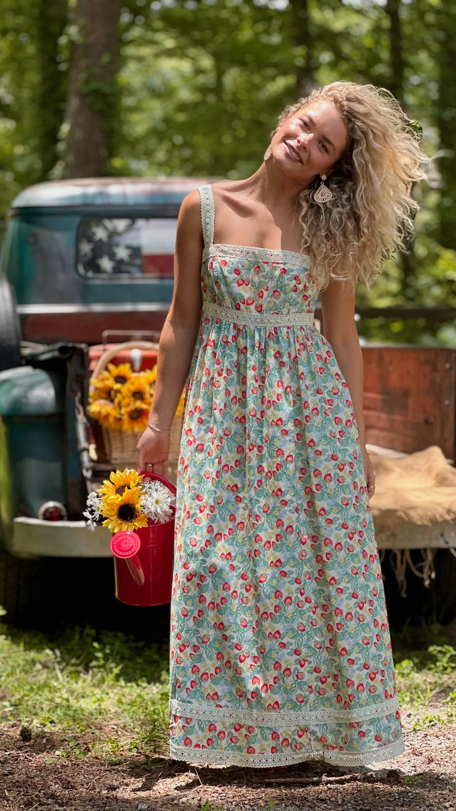 Strawberry Pickin' Maxi Dress