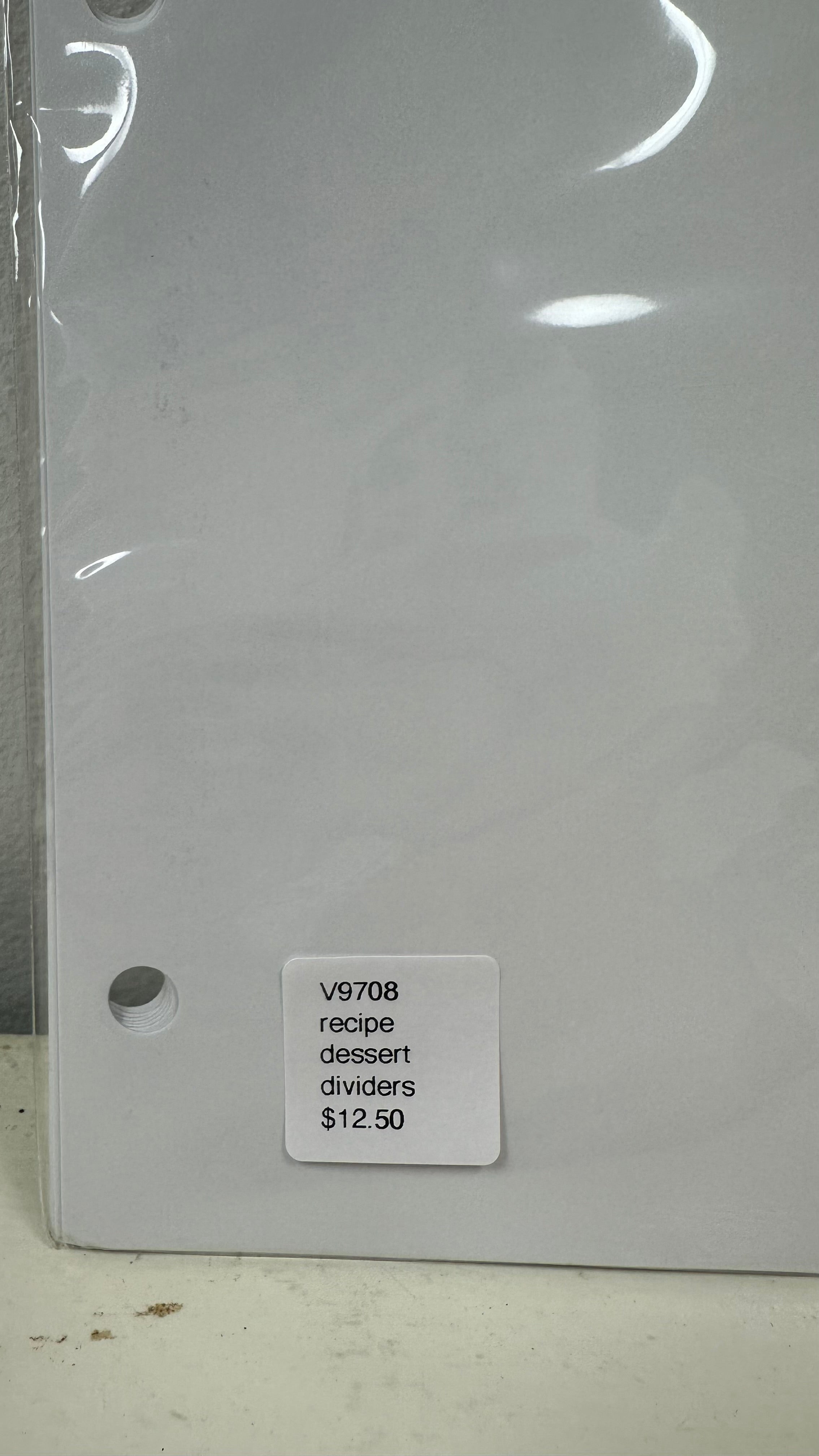 Recipes Binder Dividers