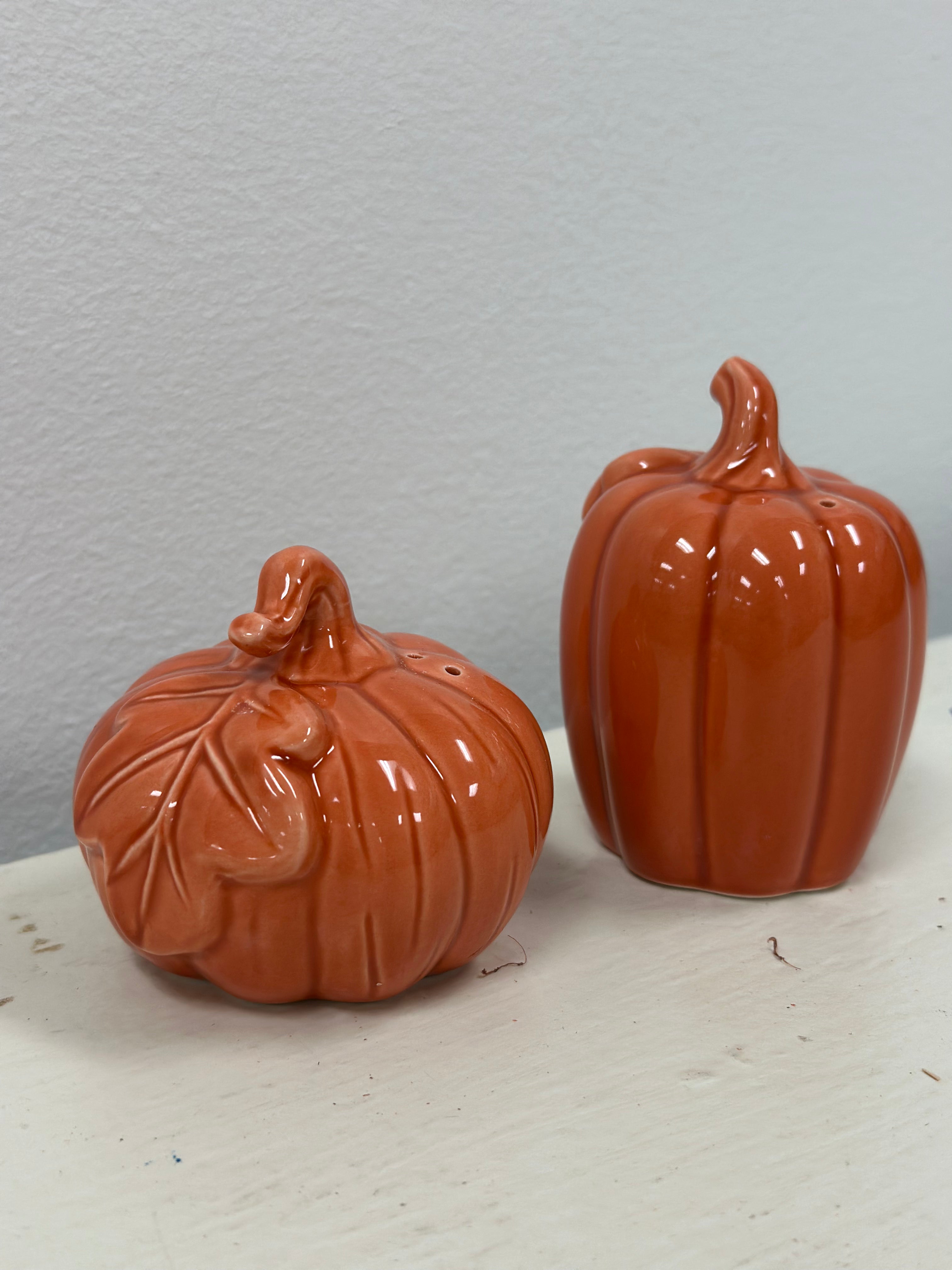 Ceramic Pumpkin Salt & Pepper Shakers