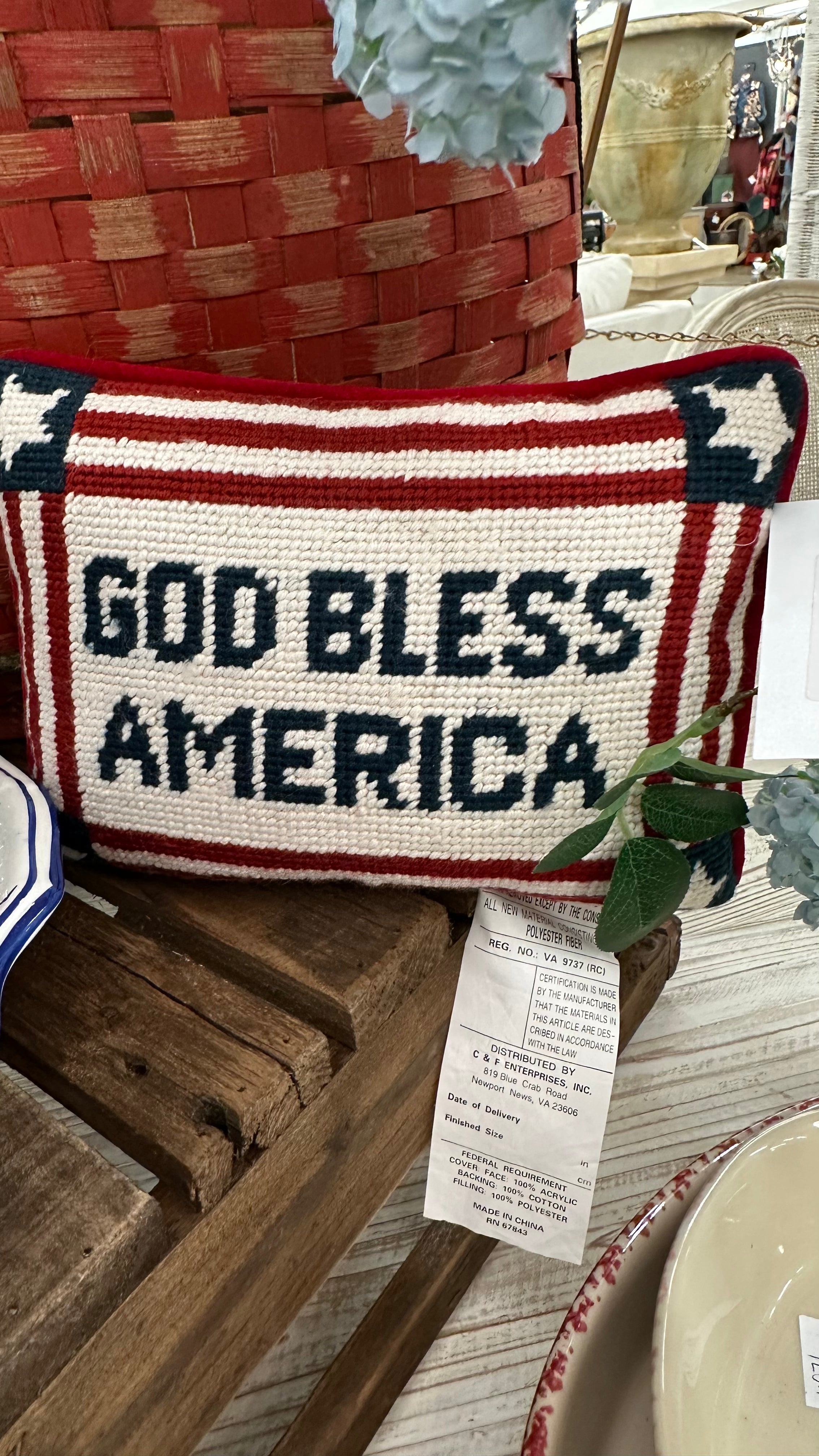 God Bless America Gift Pillow