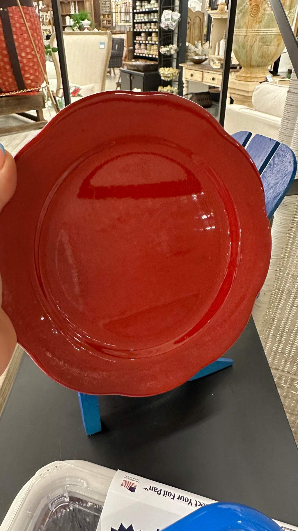 Small Red Salad Plate