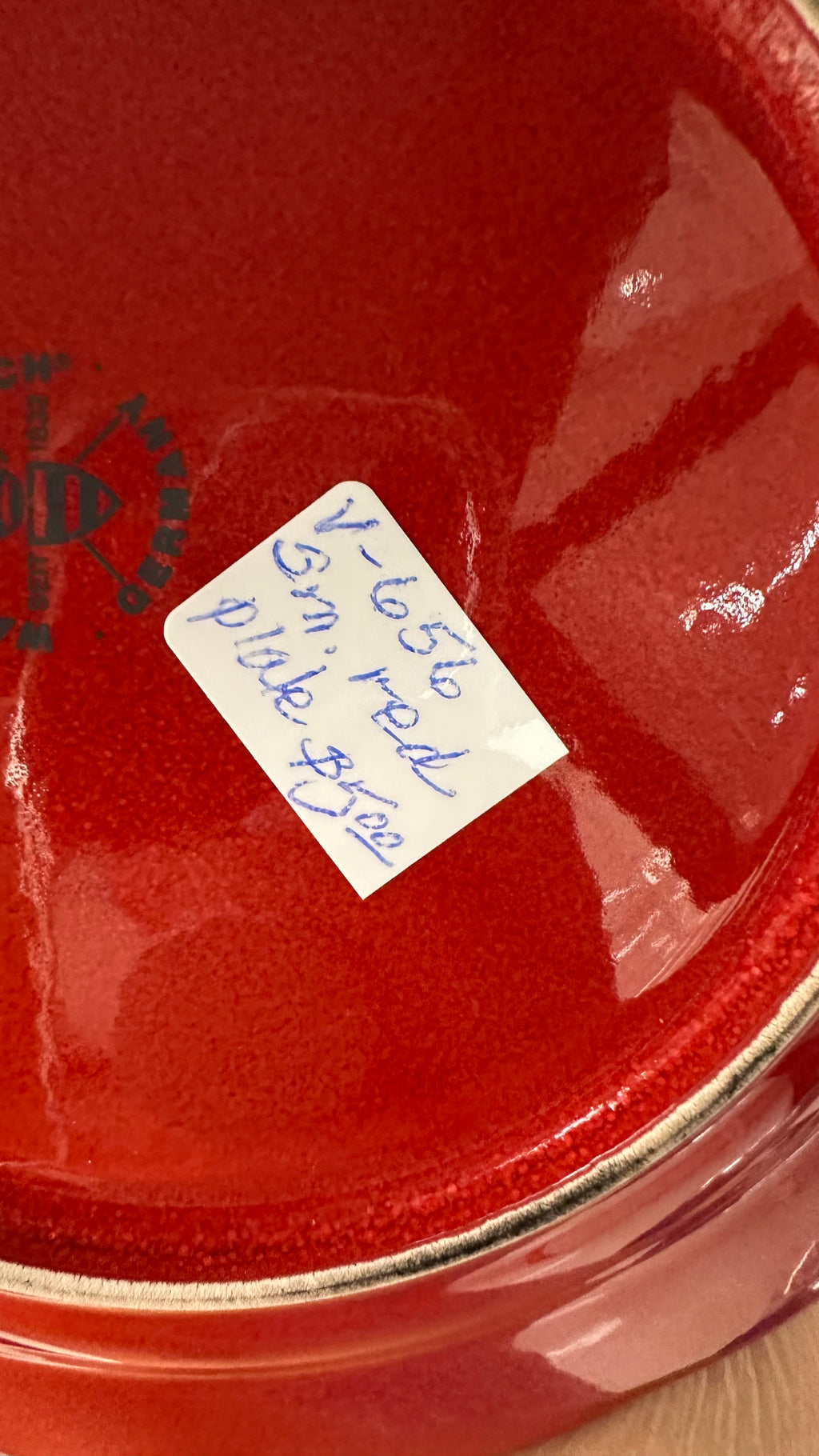 Small Red Salad Plate