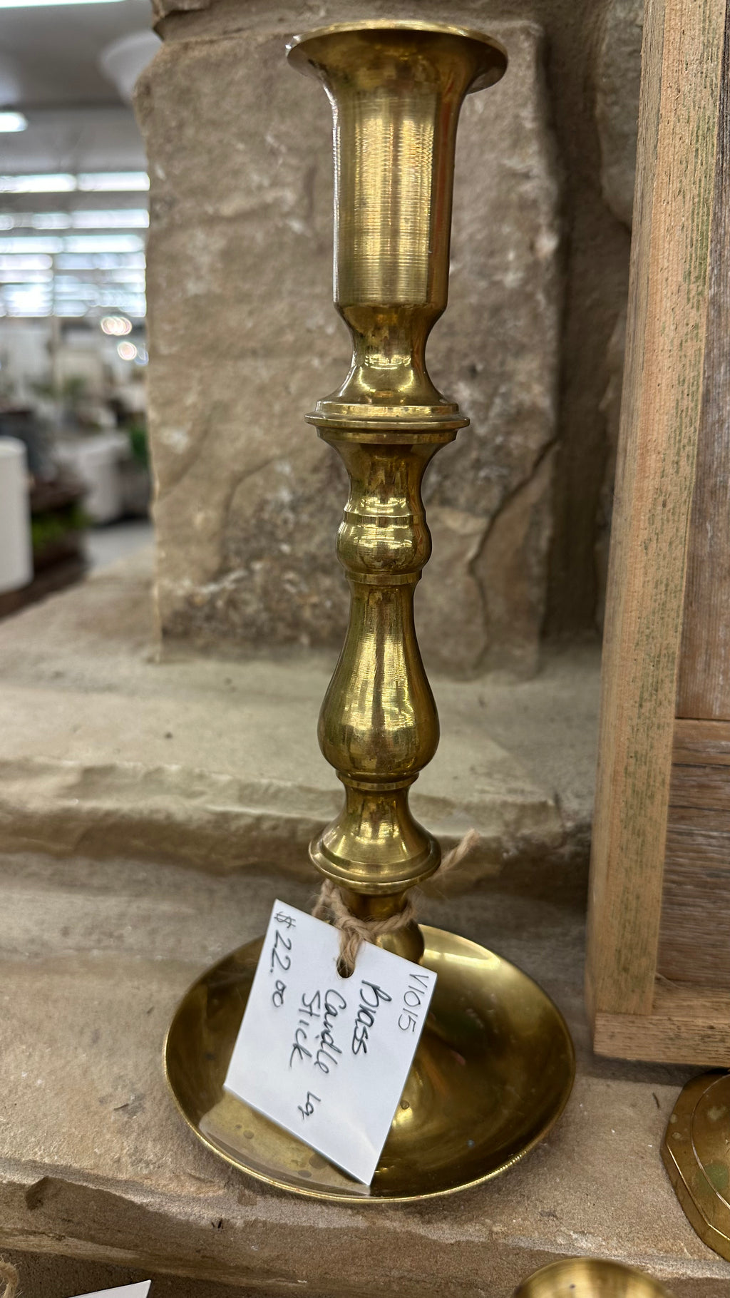 Vintage Brass Candlestick (Lrg)