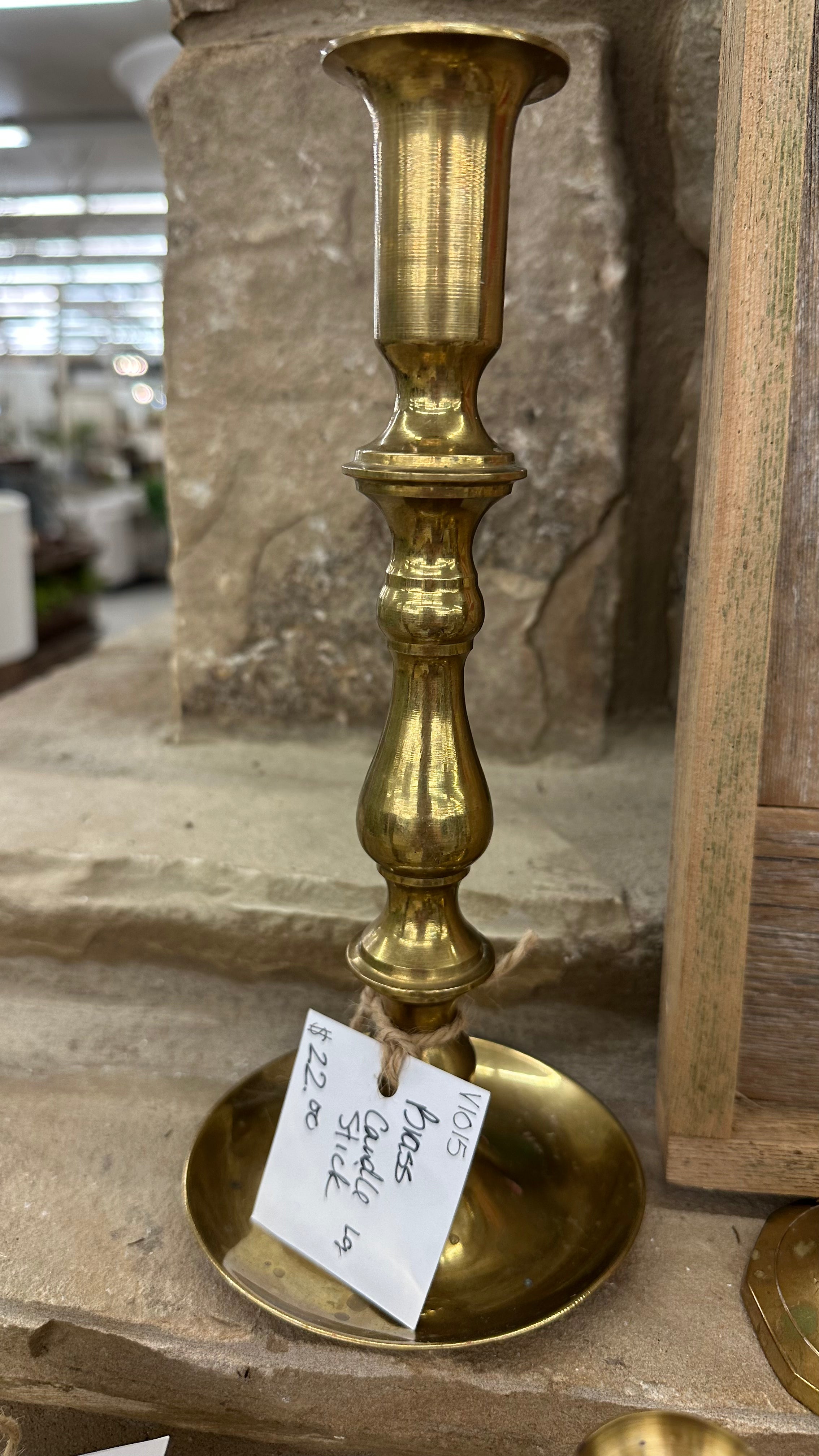 Vintage Brass Candlestick (Lrg)