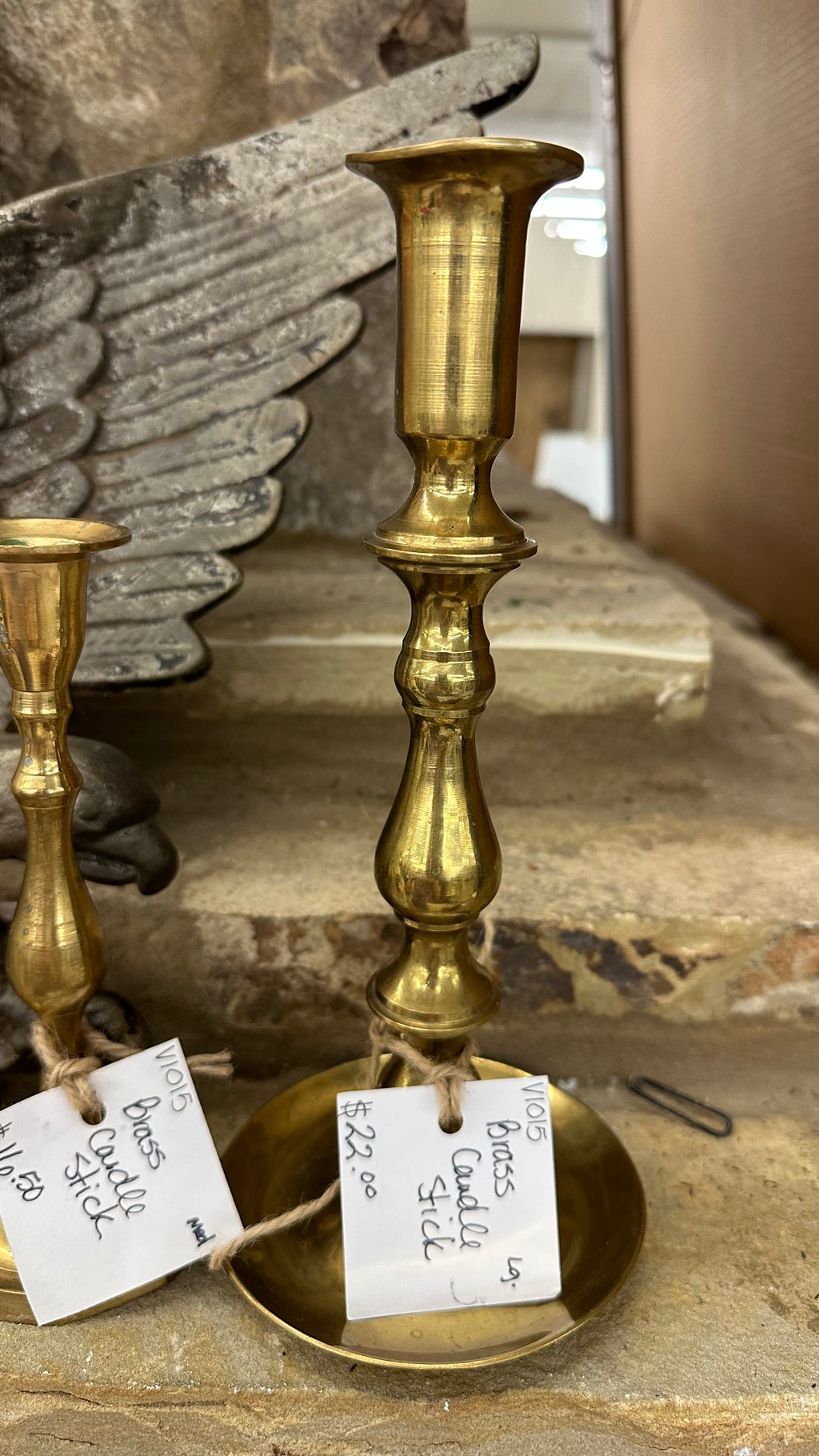 Vintage Brass Candlestick (Lrg)