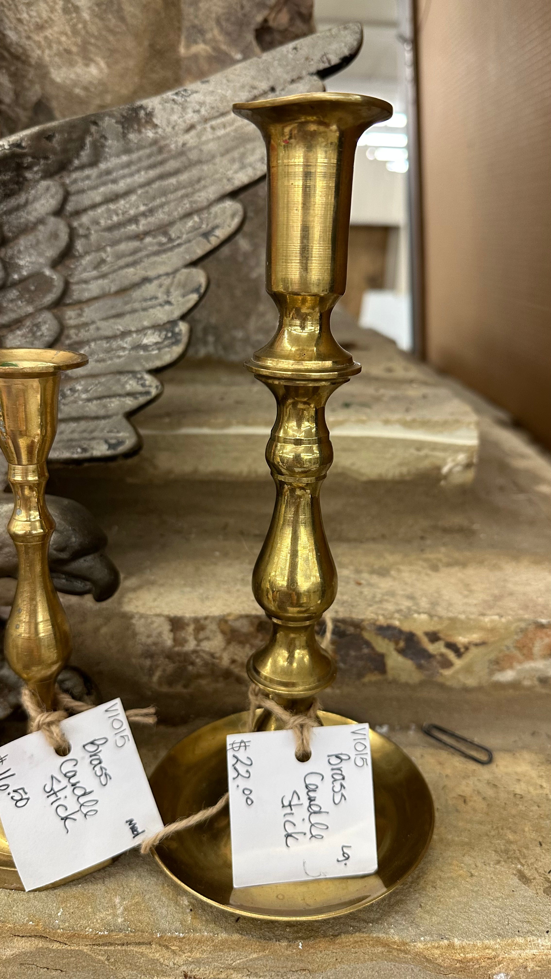 Vintage Brass Candlestick (Lrg)