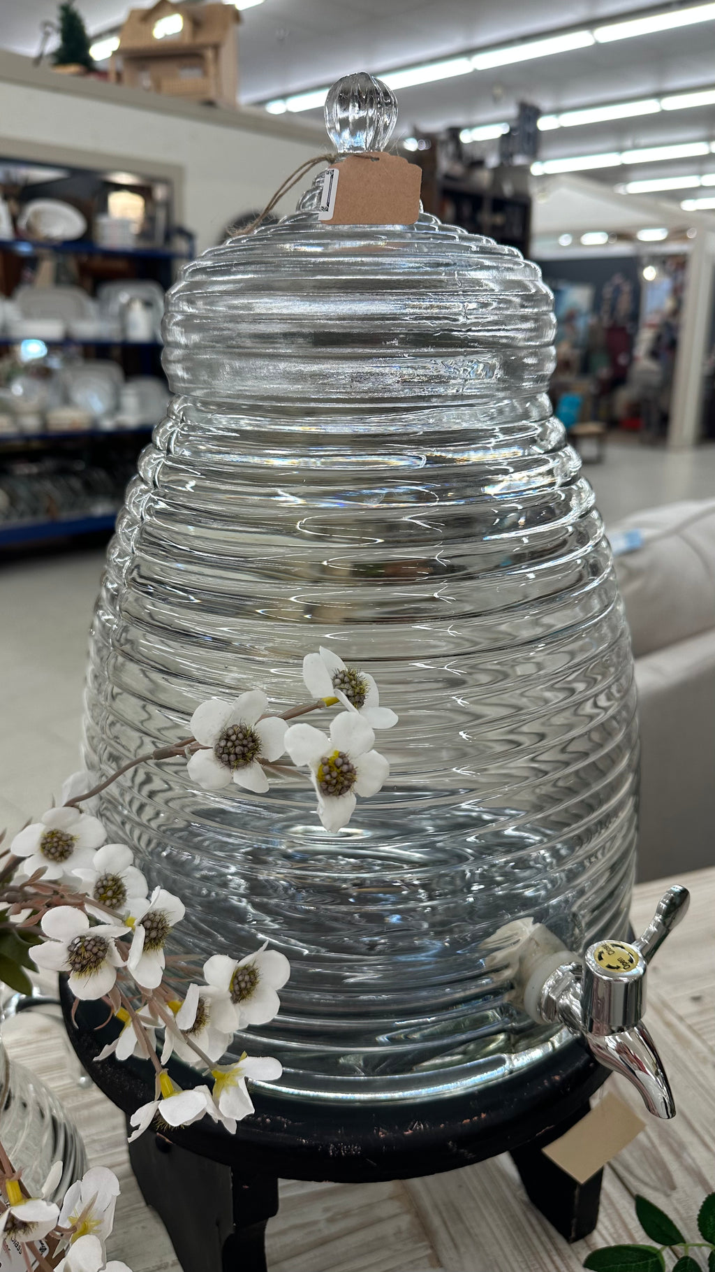 "Beehive" Glass Drink Dispenser 2.5 Gal