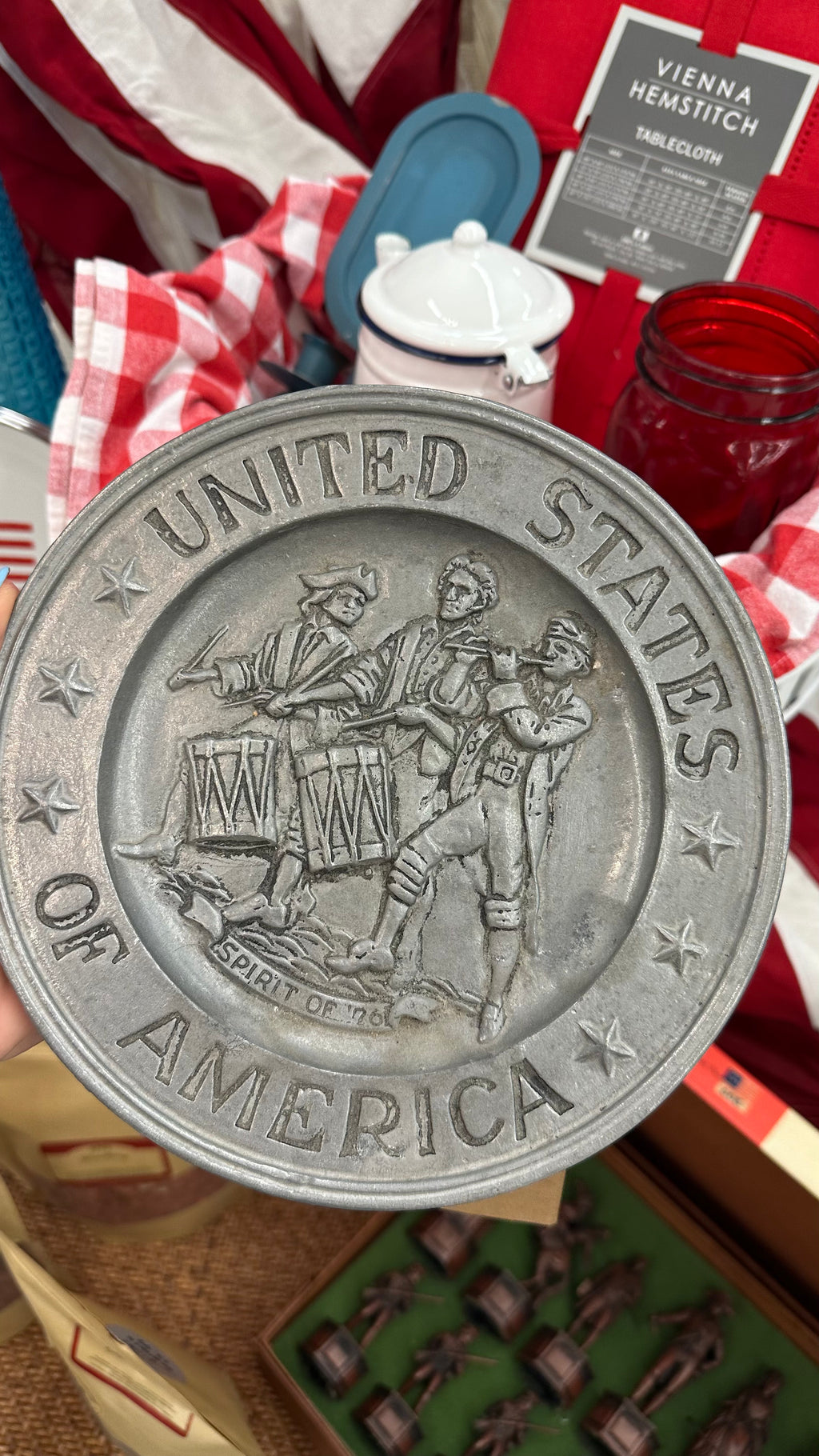 USA 'Spirit of 76' Pewter Plate