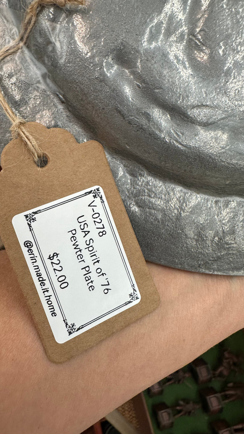 USA 'Spirit of 76' Pewter Plate