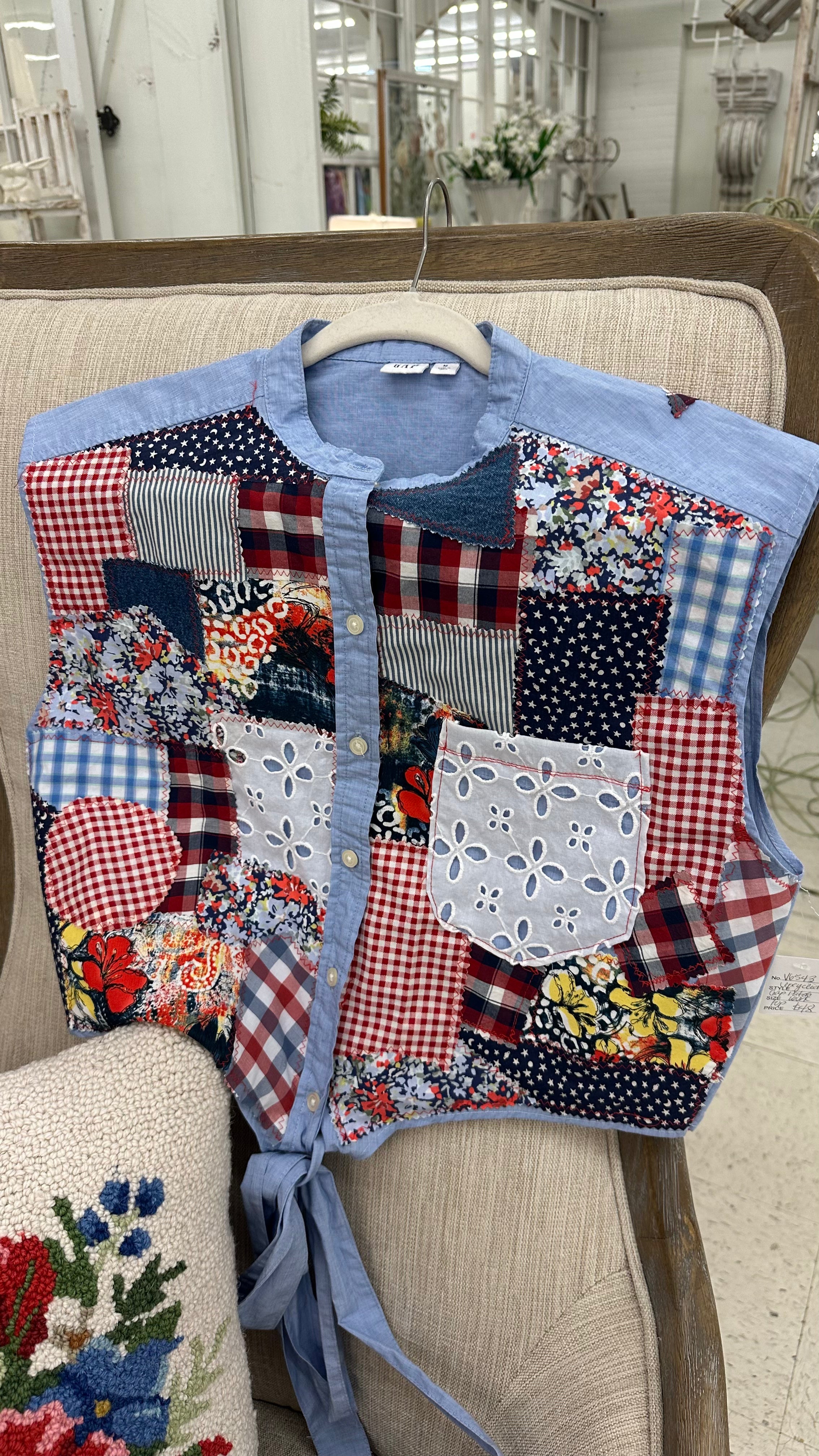 Upcycled GAP Patchwork Top