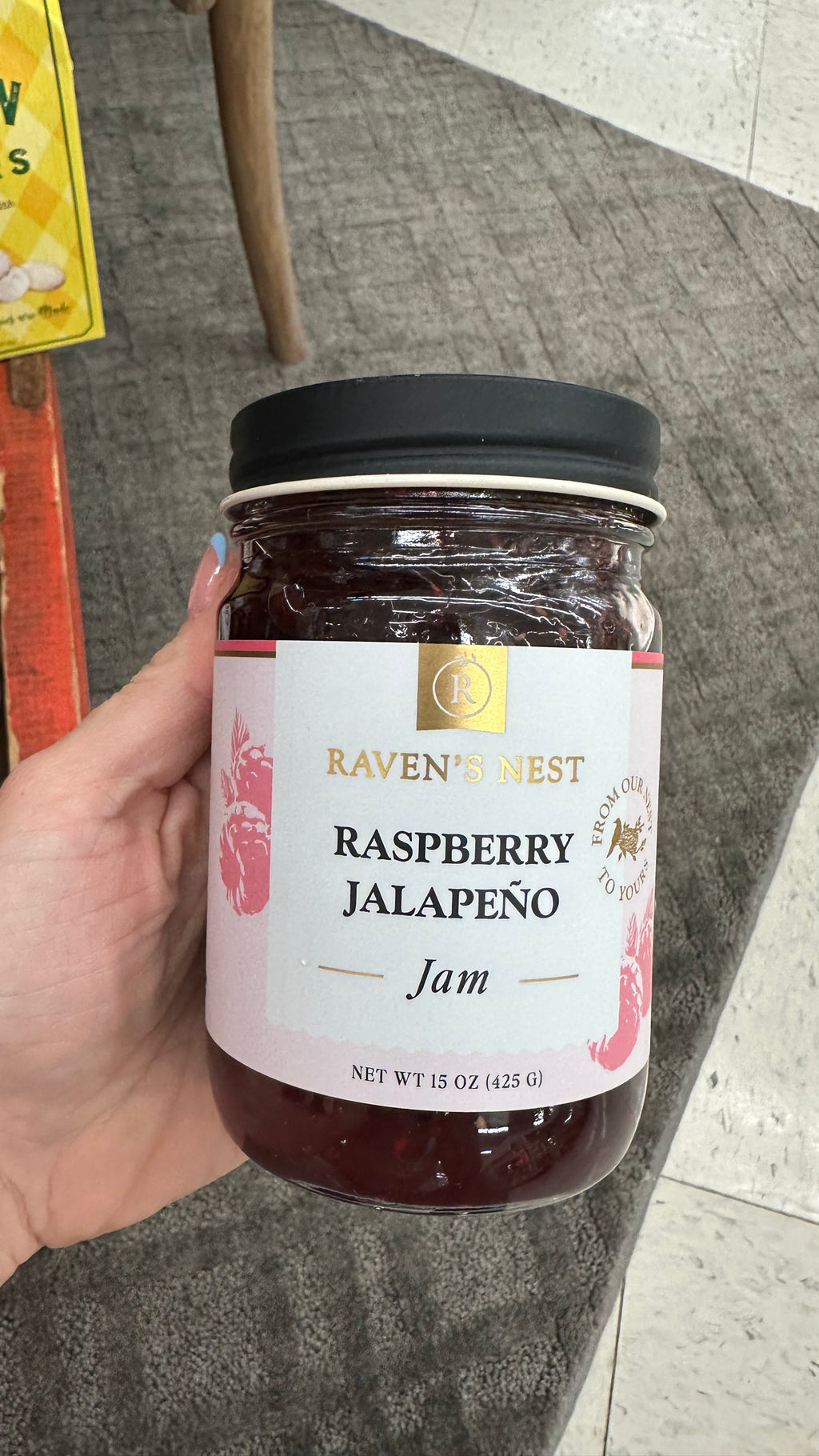 Raven's Nest Raspberry Jalapeño Jam 15oz