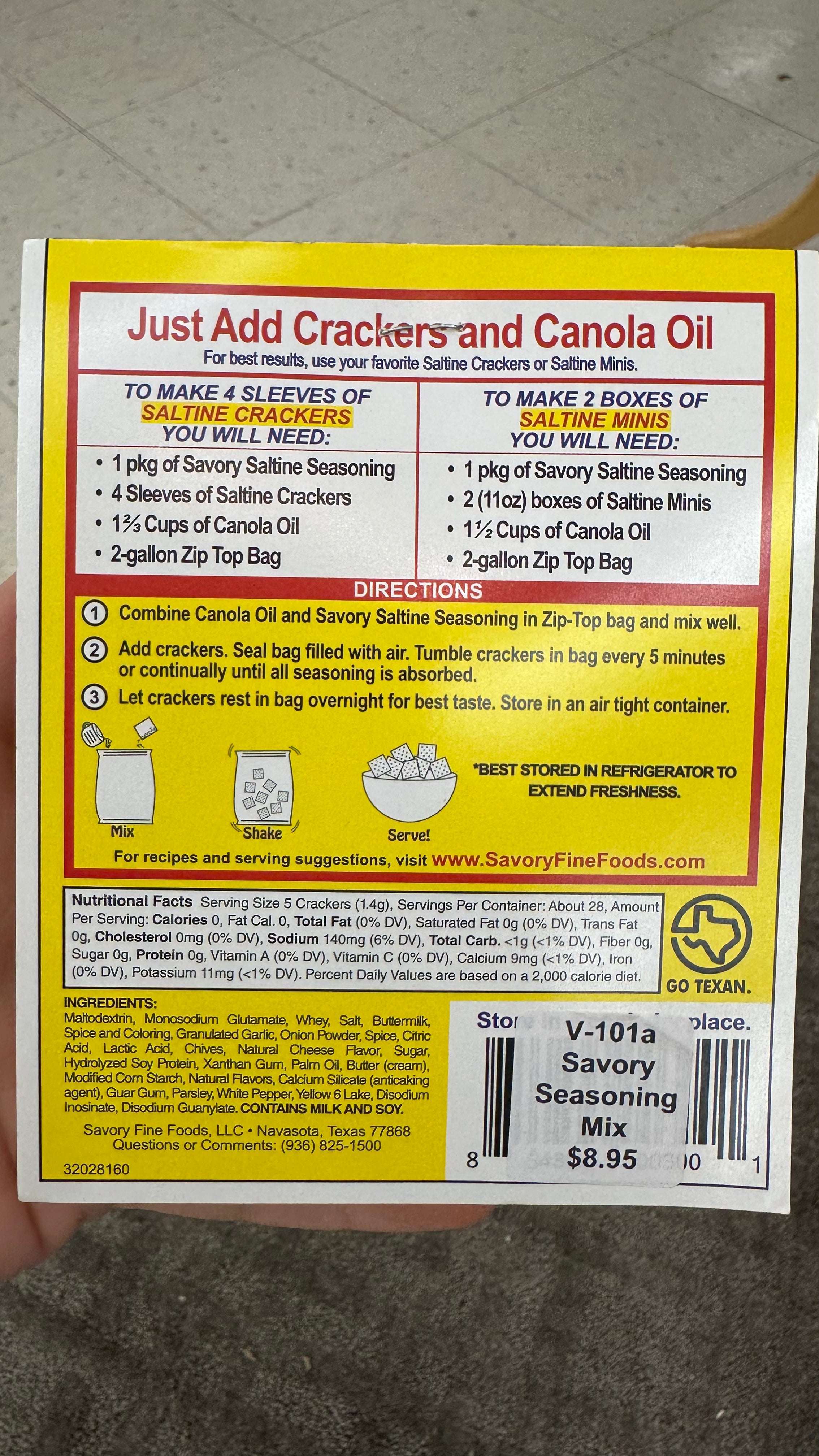 Savory Party Cracker Seasoning Mix