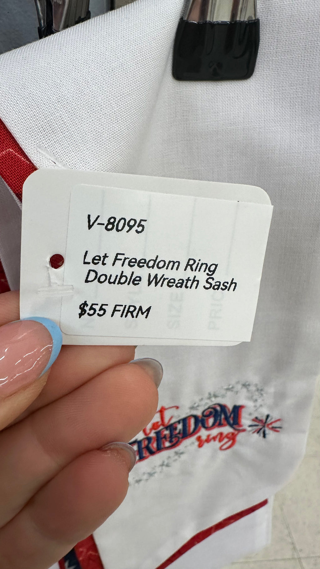 Wreath Sash with Optional Custom Embroidery
