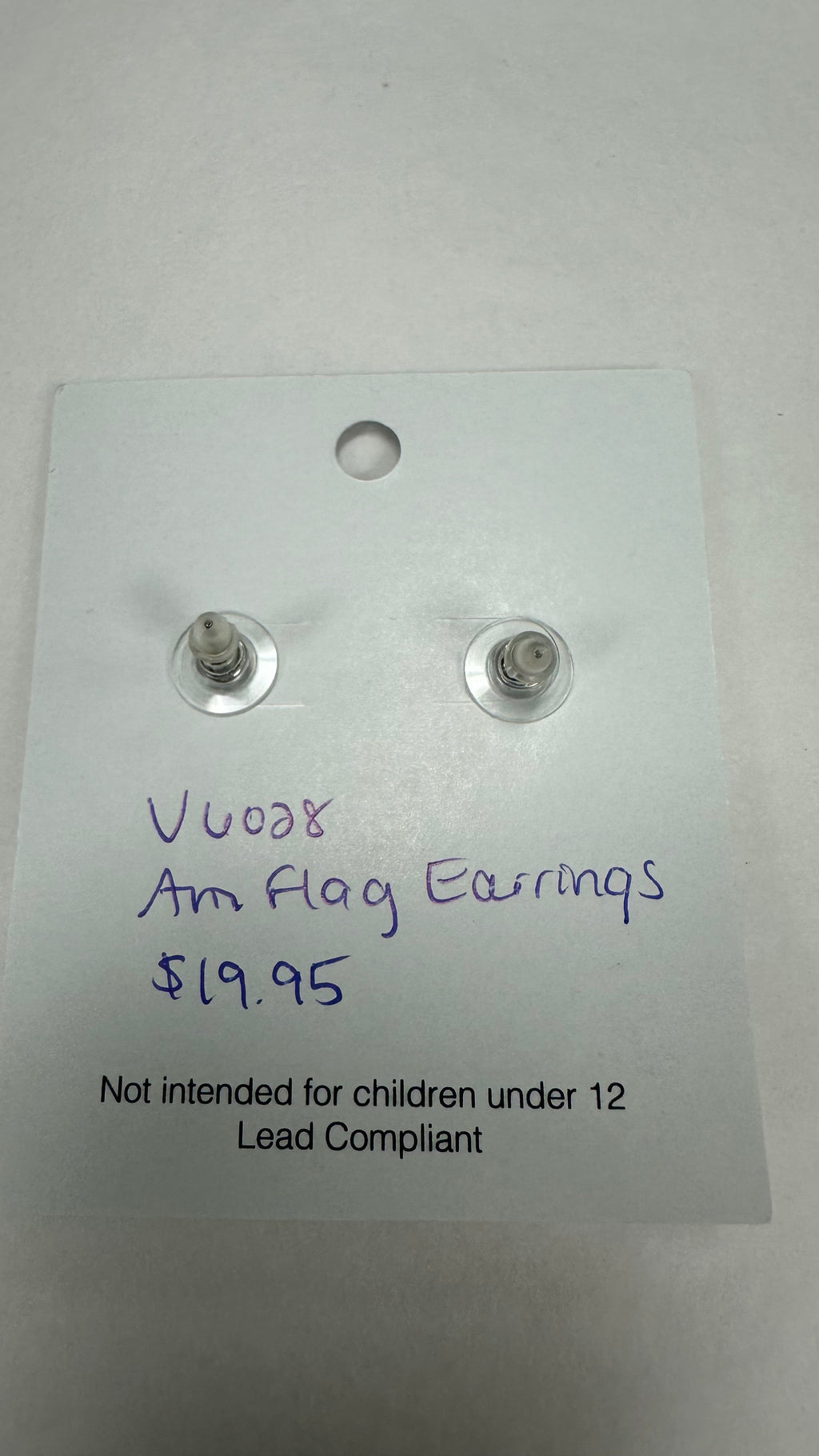 Rhinestone Flag Earrings