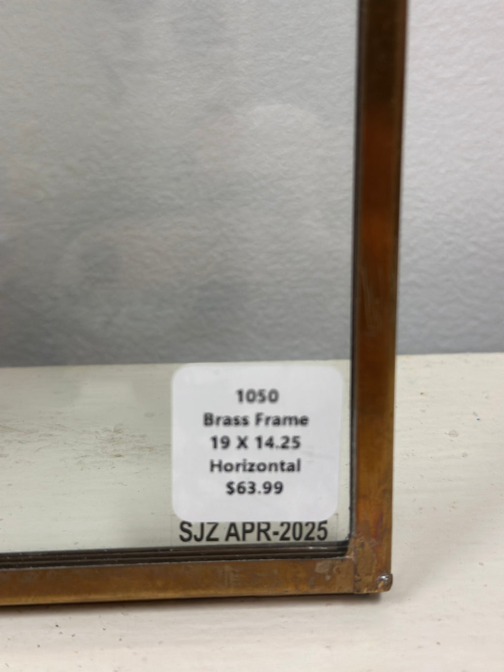 Brass/Leather Hanging Picture Frame