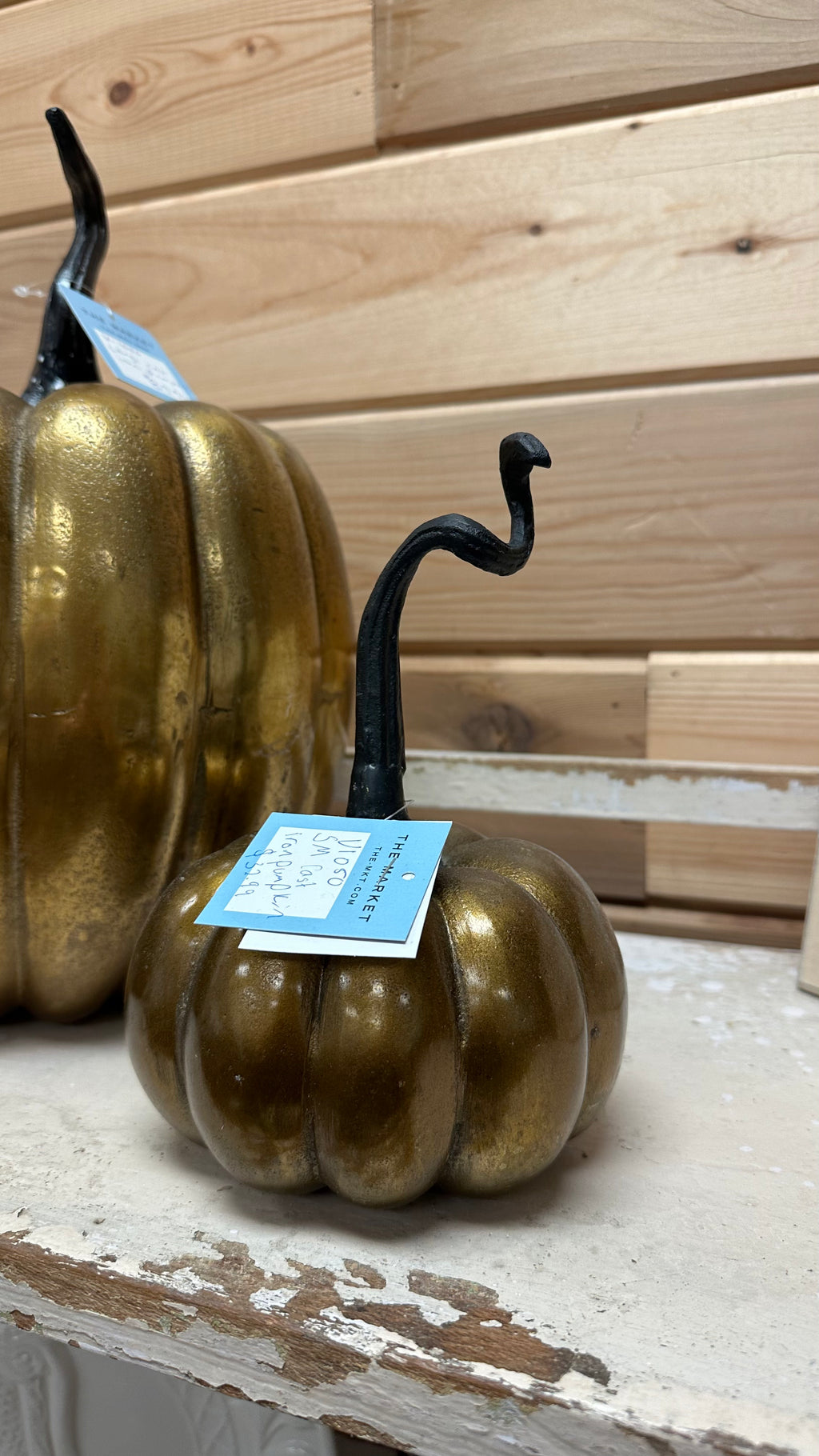 Cast Metal Gold Pumpkin