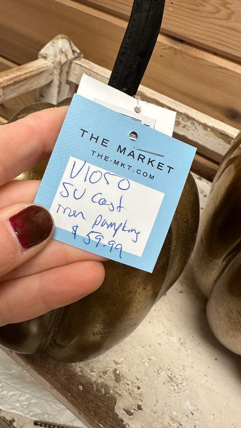 Cast Metal Gold Pumpkin