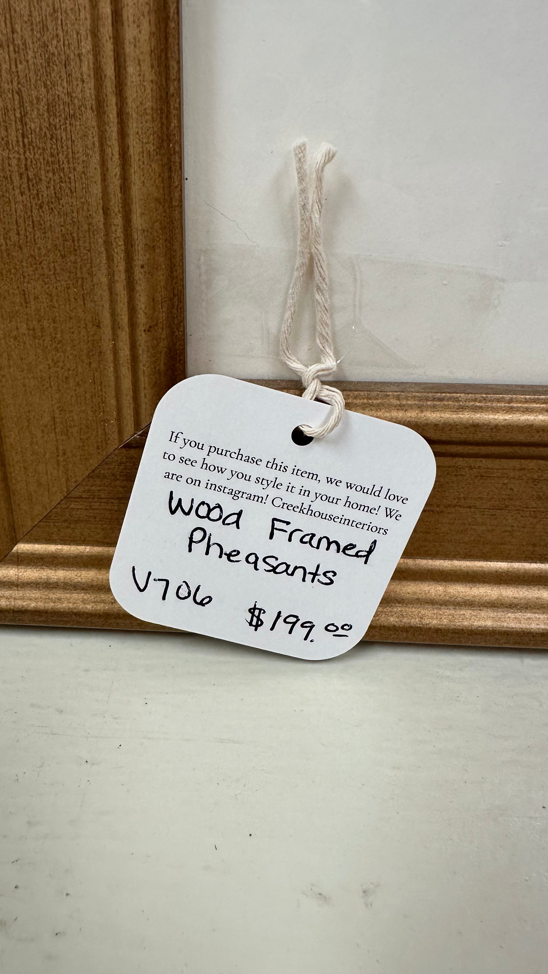 Custom Gold Framed Pheasants