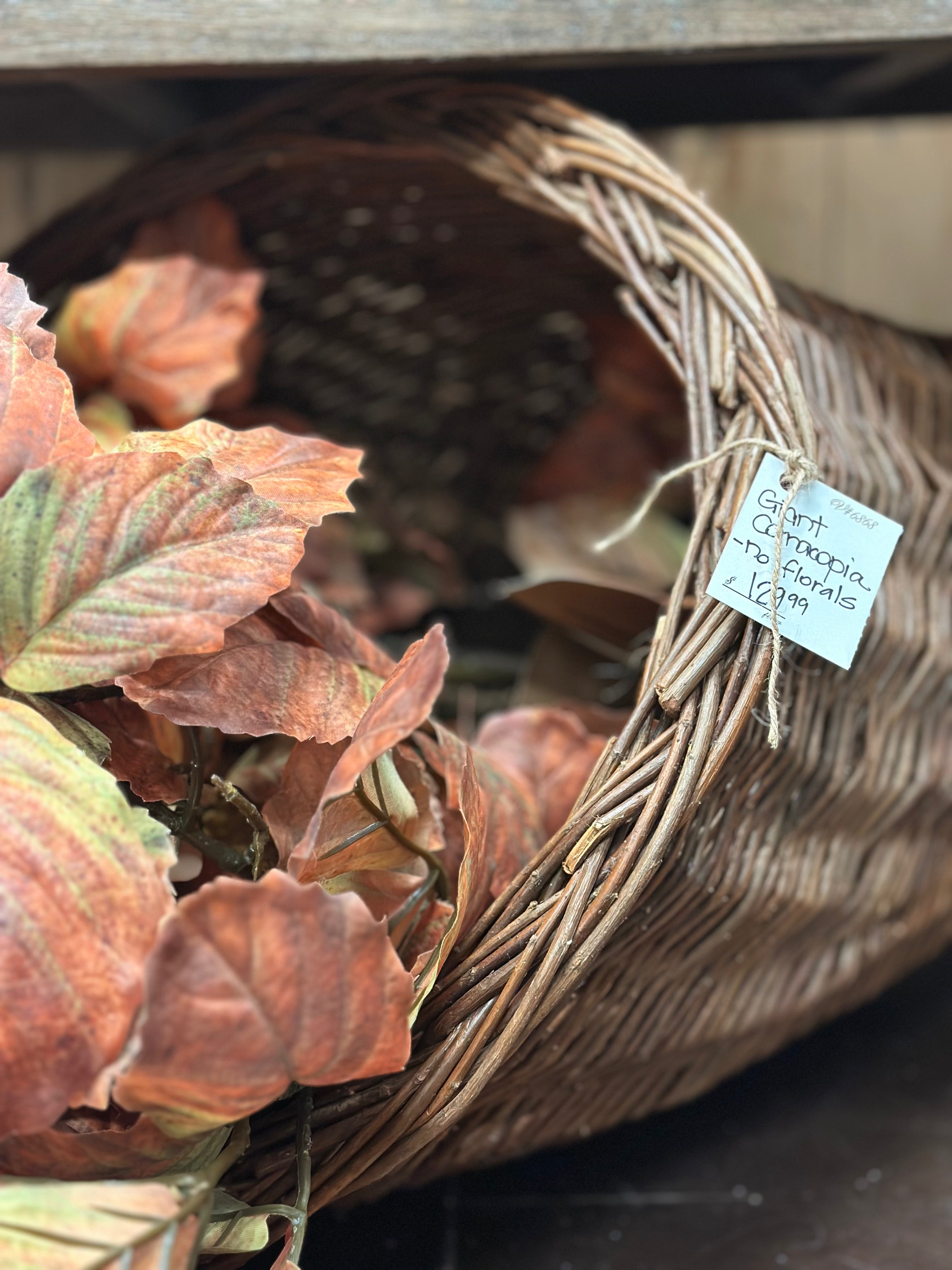 Giant Wicker Cornucopia