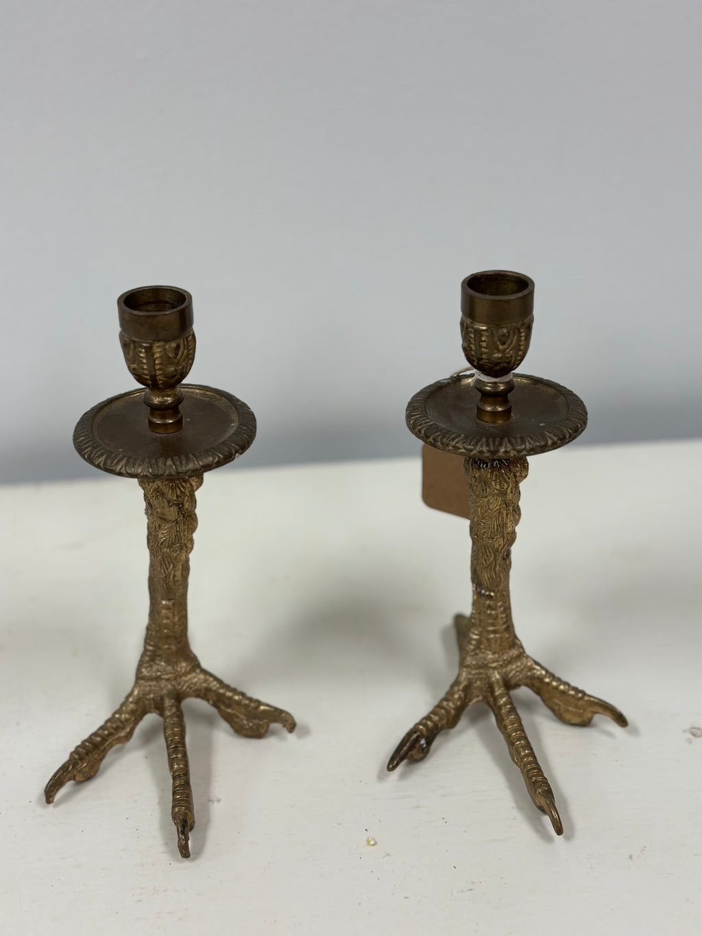 Vintage Maitland Smith Claw Candlesticks (Set of 2)