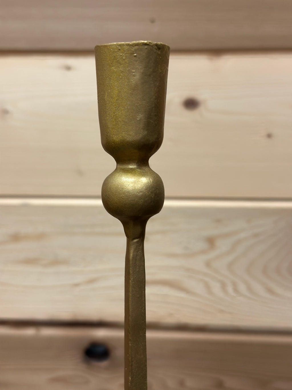 28" Gold Iron Candlestick