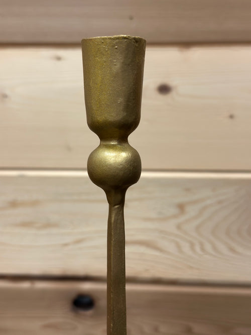 28" Gold Iron Candlestick